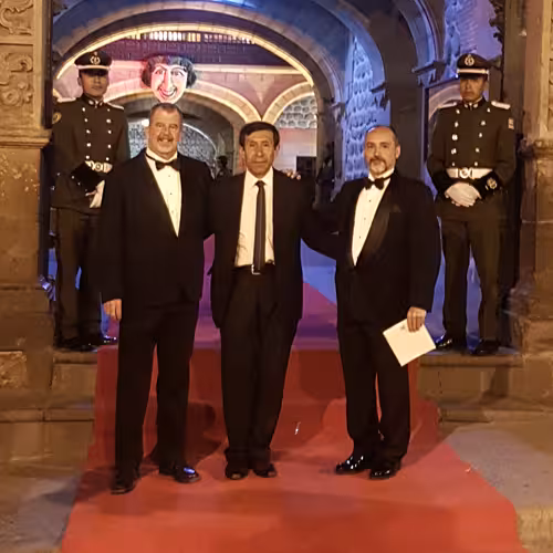 Celebration of the first international numismatic mega-event at the Potos&iacute; Mint, Bolivia