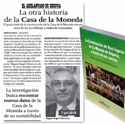 Association member, Miguel Angel Cillanueva, presents his book on the accounting ledgers of the construction of the Royal Mill Mint, in Segovia (1583 &ndash; 1588)