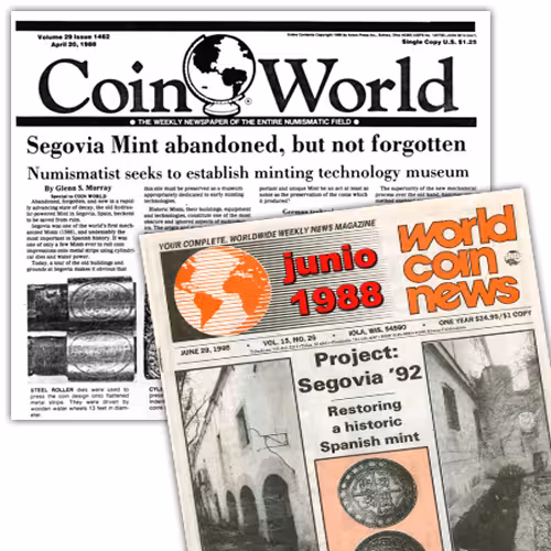 PROJECT SEGOVIA &rsquo;92 in the US numismatic press  