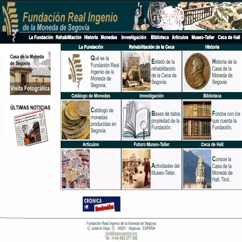 The ROYAL SEGOVIA MINT FOUNDATION launches its website, hosted on our server