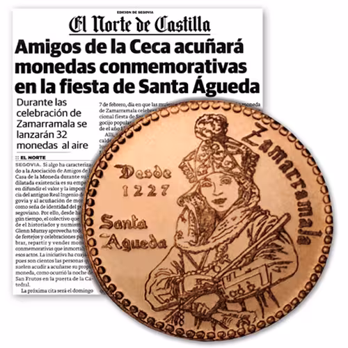 We launch our new die commemorating the Santa Agueda Festival of Zamarramala