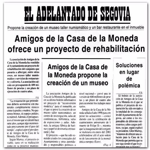 The Association proposes solutions to un-block the Mint restoration project